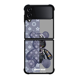 BEAR BRICK KAWS ROBOT GREY Samsung Galaxy Z Flip 4 Case Cover BEAR BRICK KAWS ROBOT GREY Samsung Galaxy Z Flip 4 Case Cover