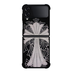 CHROME HEARTS GREY RIBBON Samsung Galaxy Z Flip 4 Case Cover CHROME HEARTS GREY RIBBON Samsung Galaxy Z Flip 4 Case Cover