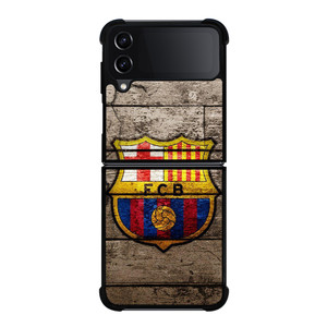 FC BARCELONA WOOD LOGO Samsung Galaxy Z Flip 4 Case Cover