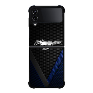 FORD MUSTANG BLLUE CARBON EMBLEM Samsung Galaxy Z Flip 4 Case Cover
