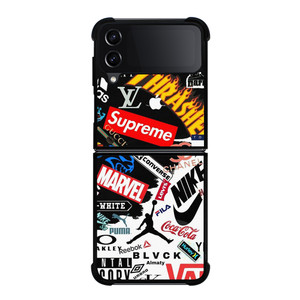 HYPE BEAST FASHION BRAND LOGO COLLAGE Samsung Galaxy Z Flip 4 Case Cover