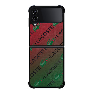 LACOSTE CROCODILE LOGO PATTERN Samsung Galaxy Z Flip 4 Case Cover