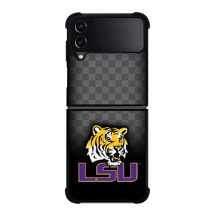LSU TIGERS FOOTBALL CHECKERBOARD LOGO Samsung Galaxy Z Flip 4 Case Cover