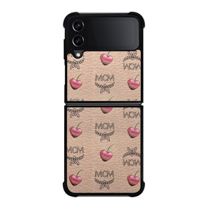 MCM WORLD WIDE APPLE LOVE LEATHER Samsung Galaxy Z Flip 4 Case Cover