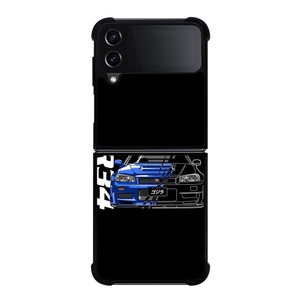 NISSAN GTR R34 ILLUSTRATION Samsung Galaxy Z Flip 4 Case Cover