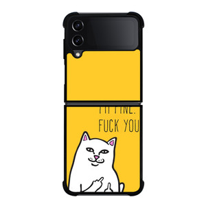 RIPNDIP CAT FUCK YOU Samsung Galaxy Z Flip 4 Case Cover