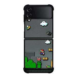 SUPER MARIO BROS CARBON GAMES Samsung Galaxy Z Flip 4 Case Cover SUPER MARIO BROS CARBON GAMES Samsung Galaxy Z Flip 4 Case Cover