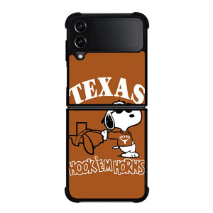 TEXAS LONGHORNS SNOOPY CARTOON Samsung Galaxy Z Flip 4 Case Cover