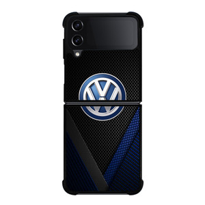 VW VOLKSWAGEN BLUE CARBON EMBLEM Samsung Galaxy Z Flip 4 Case Cover