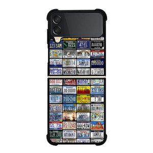 ALL STATES LICENSE PLATE COLLAGE Samsung Galaxy Z Flip 3 Case Cover ALL STATES LICENSE PLATE COLLAGE Samsung Galaxy Z Flip 3 Case Cover