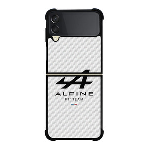 ALPINE F1 TEAM FORMULA ONE WHITE CARBON Samsung Galaxy Z Flip 3 Case Cover ALPINE F1 TEAM FORMULA ONE WHITE CARBON Samsung Galaxy Z Flip 3 Case Cover