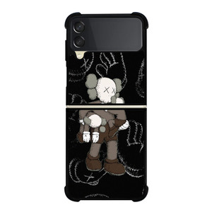BABY KAWS BLACK Samsung Galaxy Z Flip 3 Case Cover BABY KAWS BLACK Samsung Galaxy Z Flip 3 Case Cover