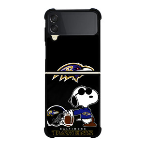 BALTIMORE RAVENS SNOOPY Samsung Galaxy Z Flip 3 Case Cover BALTIMORE RAVENS SNOOPY Samsung Galaxy Z Flip 3 Case Cover