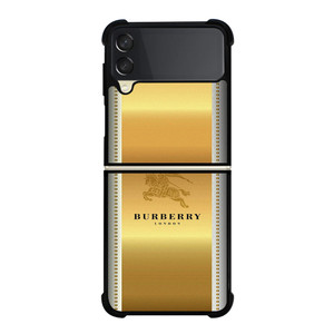 BURBERRY LONDON GOLD LOGO Samsung Galaxy Z Flip 3 Case Cover BURBERRY LONDON GOLD LOGO Samsung Galaxy Z Flip 3 Case Cover