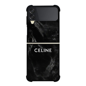 CELINE BLACK LOGO Samsung Galaxy Z Flip 3 Case Cover