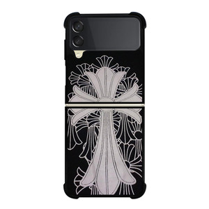 CHROME HEARTS GREY RIBBON Samsung Galaxy Z Flip 3 Case Cover CHROME HEARTS GREY RIBBON Samsung Galaxy Z Flip 3 Case Cover