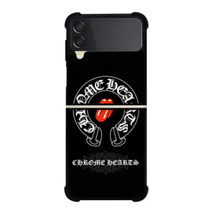 CHROME HEARTS ROLLING STONES SYMBOL Samsung Galaxy Z Flip 3 Case Cover CHROME HEARTS ROLLING STONES SYMBOL Samsung Galaxy Z Flip 3 Case Cover