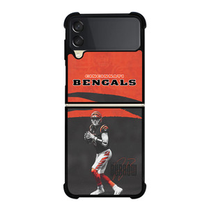 CINCINNATI BENGALS JOE BURROW NFL Samsung Galaxy Z Flip 3 Case Cover CINCINNATI BENGALS JOE BURROW NFL Samsung Galaxy Z Flip 3 Case Cover
