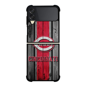 CINCINNATI REDS WOOD LOGO Samsung Galaxy Z Flip 3 Case Cover CINCINNATI REDS WOOD LOGO Samsung Galaxy Z Flip 3 Case Cover