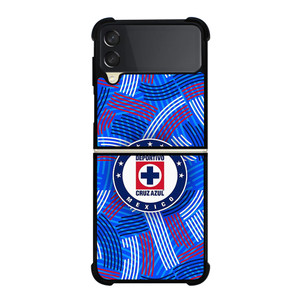 DEPORTIVO CRUZ AZUL MEXICO FOOTBALL ABSTRACT Samsung Galaxy Z Flip 3 Case Cover