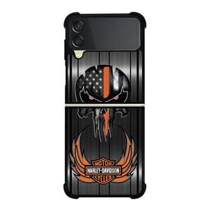 HARLEY DAVIDSON THE PUNISHER METAL Samsung Galaxy Z Flip 3 Case Cover