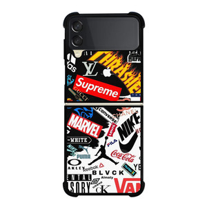 HYPE BEAST FASHION BRAND LOGO COLLAGE Samsung Galaxy Z Flip 3 Case Cover HYPE BEAST FASHION BRAND LOGO COLLAGE Samsung Galaxy Z Flip 3 Case Cover