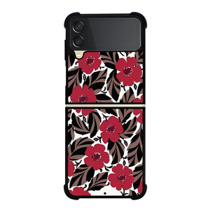 KATE SPADE NEW YORK FLORAL RED Samsung Galaxy Z Flip 3 Case Cover KATE SPADE NEW YORK FLORAL RED Samsung Galaxy Z Flip 3 Case Cover