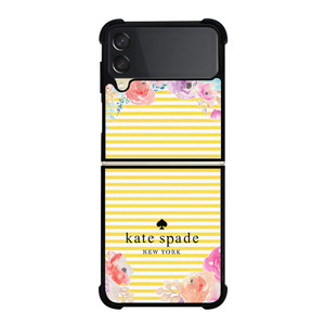 KATE SPADE NEW YORK FLORAL STRIPE Samsung Galaxy Z Flip 3 Case Cover KATE SPADE NEW YORK FLORAL STRIPE Samsung Galaxy Z Flip 3 Case Cover