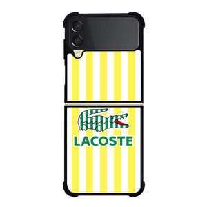LACOSTE YELLOW STRIPE Samsung Galaxy Z Flip 3 Case Cover LACOSTE YELLOW STRIPE Samsung Galaxy Z Flip 3 Case Cover