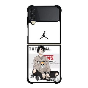 LUFFY D MONKEY ONE PIECE AIR JORDAN Samsung Galaxy Z Flip 3 Case Cover LUFFY D MONKEY ONE PIECE AIR JORDAN Samsung Galaxy Z Flip 3 Case Cover