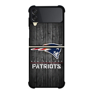 NEW ENGLAND PATRIOTS NFL WOOD LOGO Samsung Galaxy Z Flip 3 Case Cover
