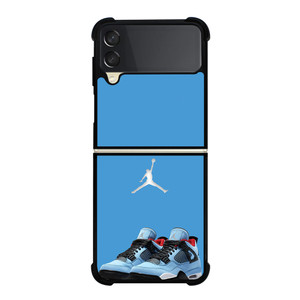 NIKE AIR JORDAN TRAVIS SCOTT BLUE Samsung Galaxy Z Flip 3 Case Cover