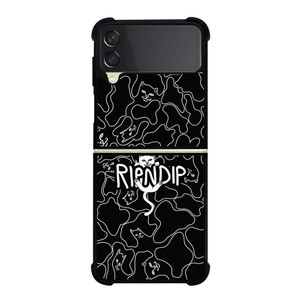 RIPNDIP BLACK DOODLE LOGO Samsung Galaxy Z Flip 3 Case Cover