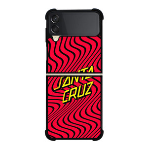 SANTA CRUZ SKATEBOARD WAVY RED Samsung Galaxy Z Flip 3 Case Cover