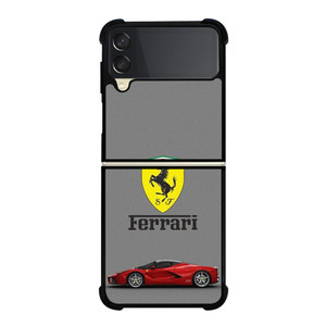 SCUDERIA FERRARI LOGO SUPER CAR RED Samsung Galaxy Z Flip 3 Case Cover