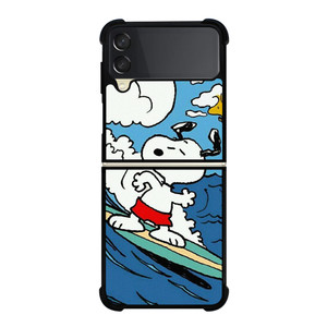 SNOOPY THE PEANUTS SURFING CARTOON Samsung Galaxy Z Flip 3 Case Cover
