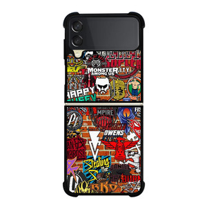 WWE WRESTLING SHIELD SYMBOL COLLAGE Samsung Galaxy Z Flip 3 Case Cover