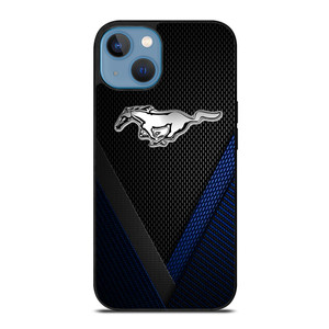 FORD MUSTANG BLLUE CARBON EMBLEM iPhone 13 Case Cover FORD MUSTANG BLLUE CARBON EMBLEM iPhone 13 Case Cover