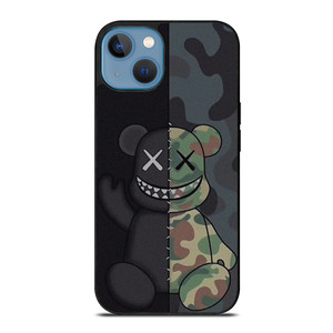 KAWS BLACK CAMO iPhone 13 Case Cover KAWS BLACK CAMO iPhone 13 Case Cover