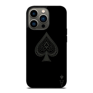 ACE OF SPADES ALL BLACK ICON iPhone 13 Pro Case Cover