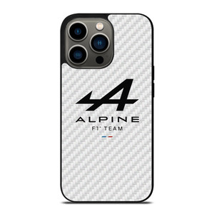 ALPINE F1 TEAM FORMULA ONE WHITE CARBON iPhone 13 Pro Case Cover
