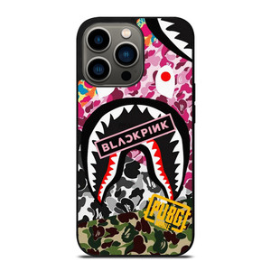 BAPE SHARK BLACKPINK CAMO COLLAGE iPhone 13 Pro Case Cover