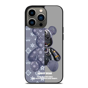 BEAR BRICK KAWS ROBOT GREY iPhone 13 Pro Case Cover BEAR BRICK KAWS ROBOT GREY iPhone 13 Pro Case Cover