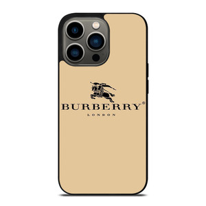 BURBERRY LONDON BROWN LOGO iPhone 13 Pro Case Cover