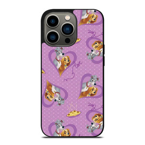 DISNEY LADY AND THE TRAMP PATTERN CARTOON iPhone 13 Pro Case Cover