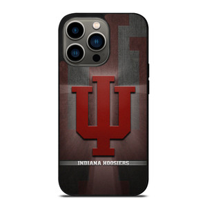 INDIANA HOOSIERS BASKETBALL METAL LOGO iPhone 13 Pro Case Cover