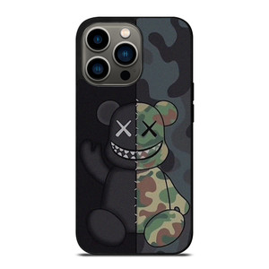 KAWS BLACK CAMO iPhone 13 Pro Case Cover KAWS BLACK CAMO iPhone 13 Pro Case Cover