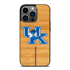 KENTUCKY WILDCATS BASKETBALL WOOD SYMBOL iPhone 13 Pro Case Cover