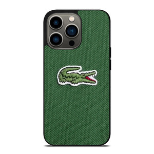 LACOSTE CROCODILE FABRIC LOGO iPhone 13 Pro Case Cover