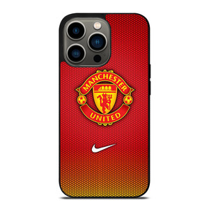 MANCHESTER UNITED NIKE RED CARBON iPhone 13 Pro Case Cover